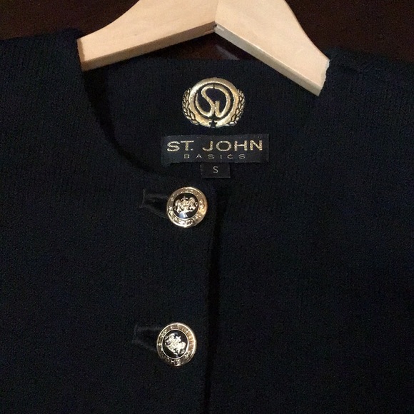 St. John | Jackets & Coats | St John Classic Black Jacket With Gold ...